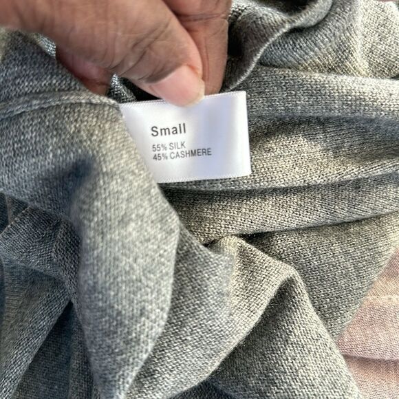 Johnstons of Elgin Waterfall Cashmere & Silk Cardigan Sweater S - Picture 7 of 8